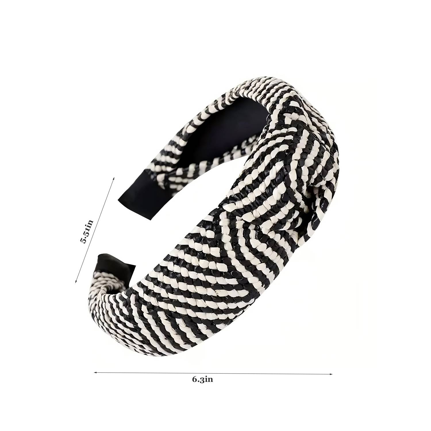 Wide Brim Straw Headband for Women – Elegant Knot Design 6