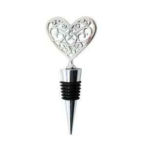 Beautiful Heart Flower Wine Cork Stopper 2