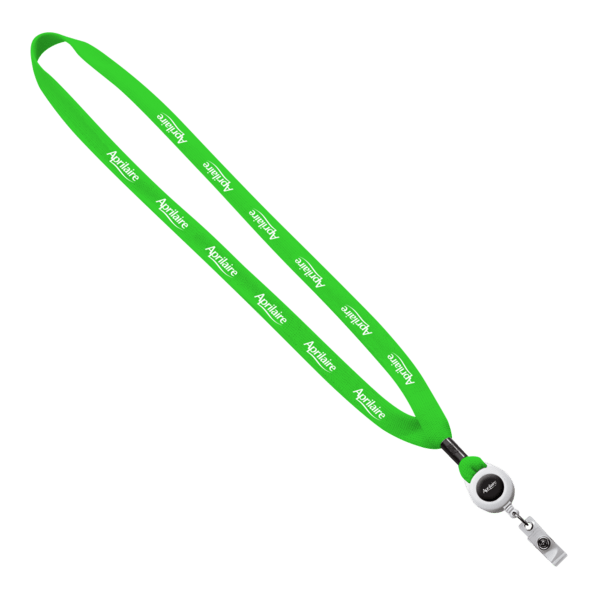 5/8" New Polyester "Shoelace" Lanyard with Retractable Badge Reel 6