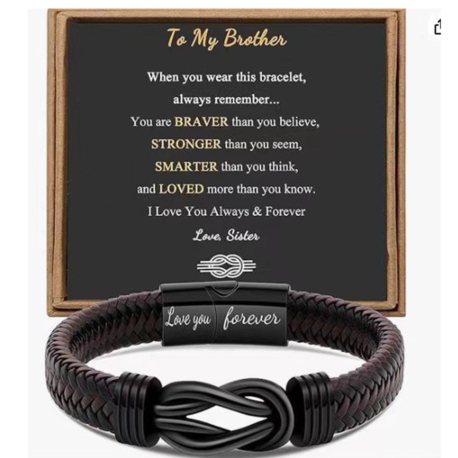 Handwoven Magnetic Buckle PU Leather Bracelet 7
