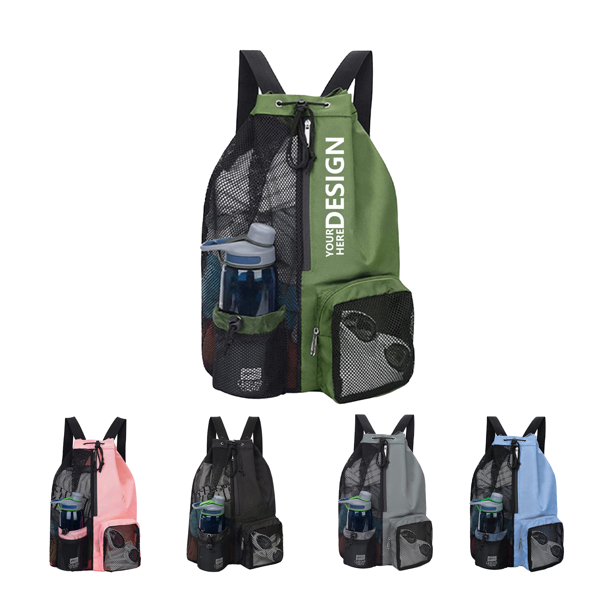 Mesh Drawstring Nylon Hydration Pack 2
