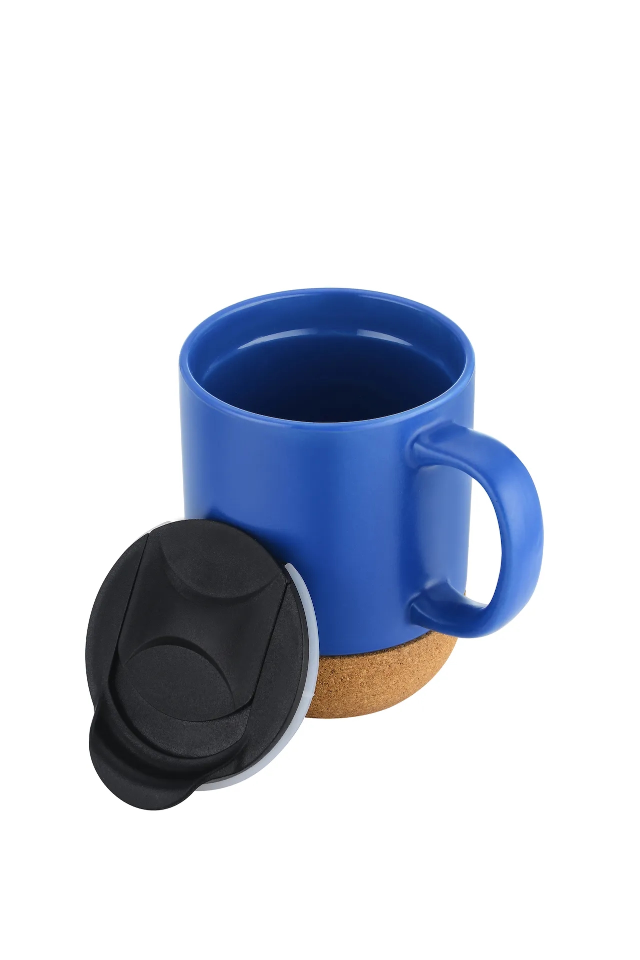 12oz Cork Base Ceramic Mug w/ Lid