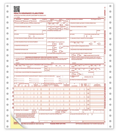 Claim forms, Insurance, Continuous, One and Two Part 3