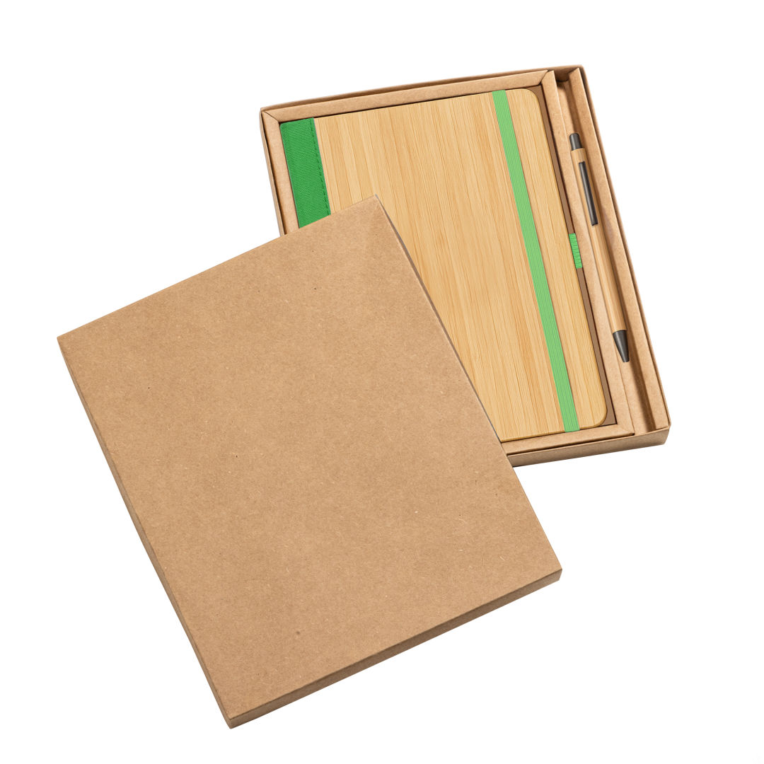 Forleo Bamboo Notebook/Lucky Pen Gift Set 6