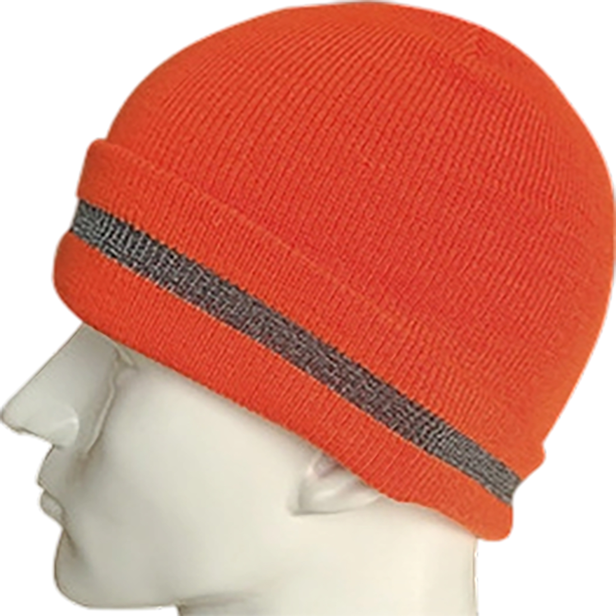 Reflective Knit Beanie With Woven Label 7" x 11" 1