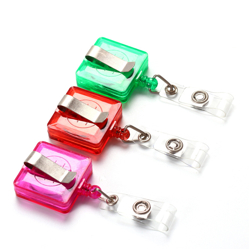 Square Retractable Badge Holder 1