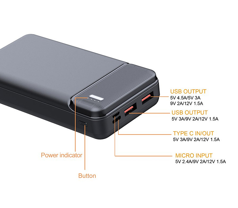 Portable Power Bank with Battery Indicator 5