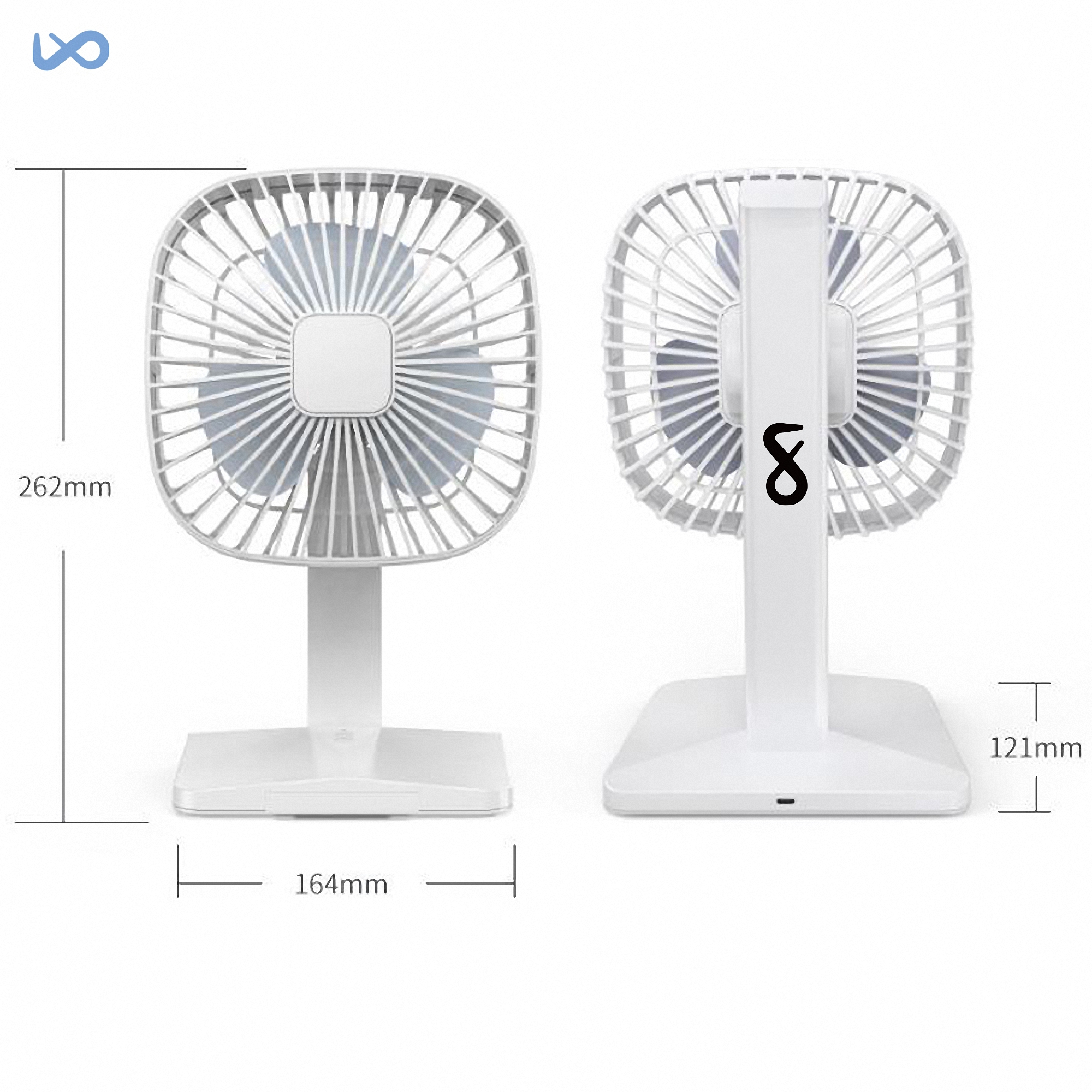 USB Desk Fan with Organizer and Phone Holder 2