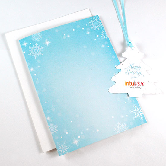 Winter Tree Ornament Business Holiday Cards 6