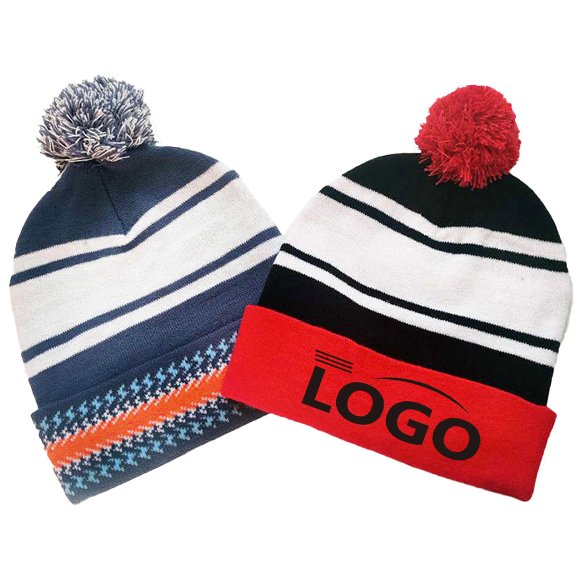 Winter Hat Pom Knit Beanie 2