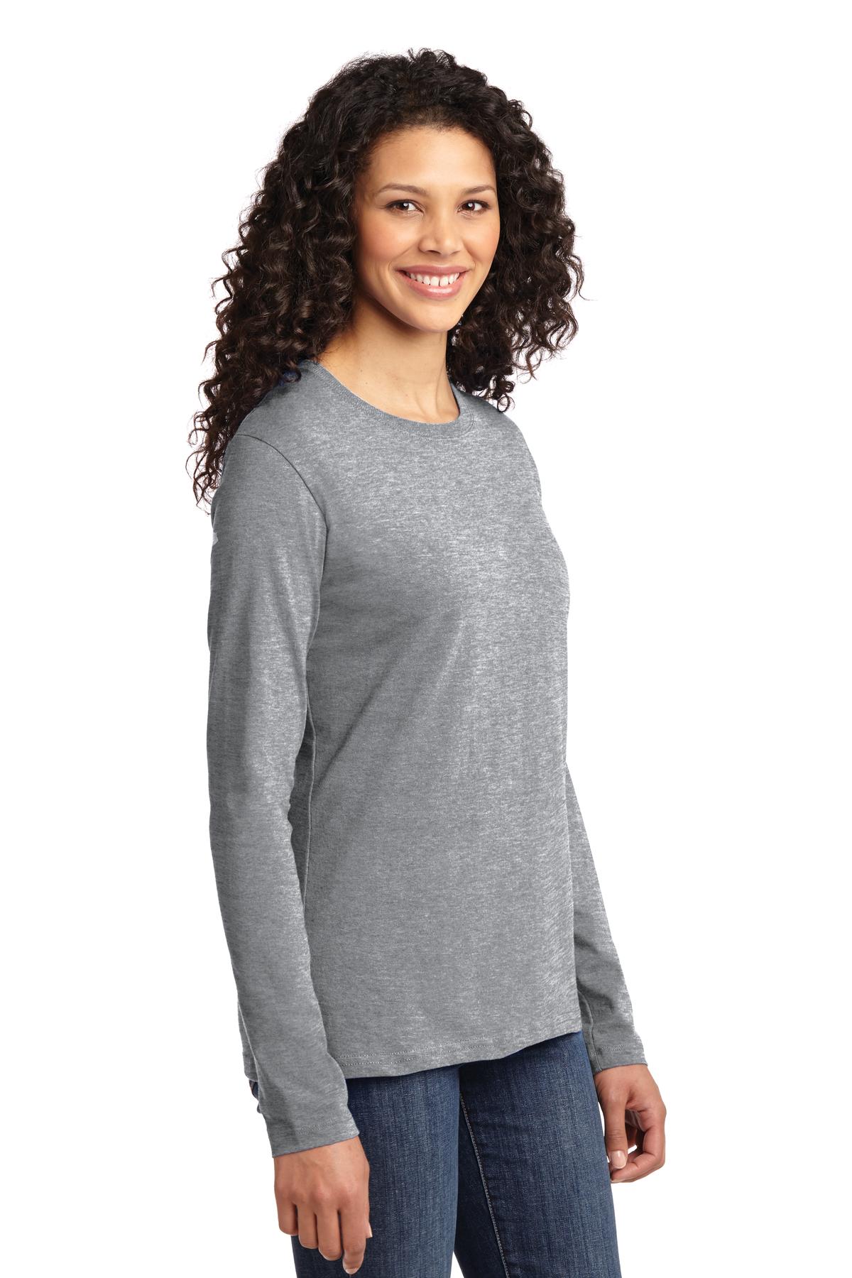 Port & Co Women's Long Sleeve Core Cotton Tee. LPC54LS 79