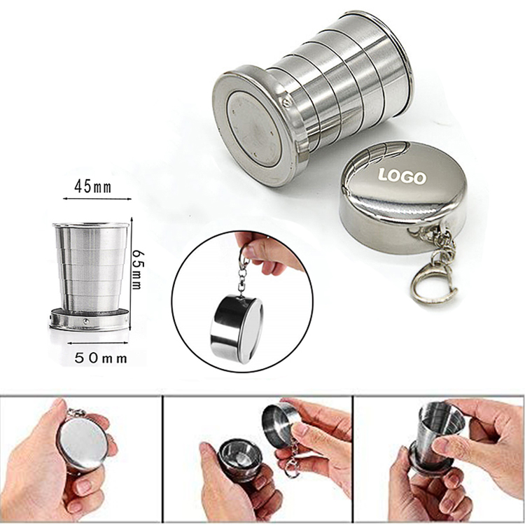 2.5OZ Collapsible Stainless Steel Trave Cup 3