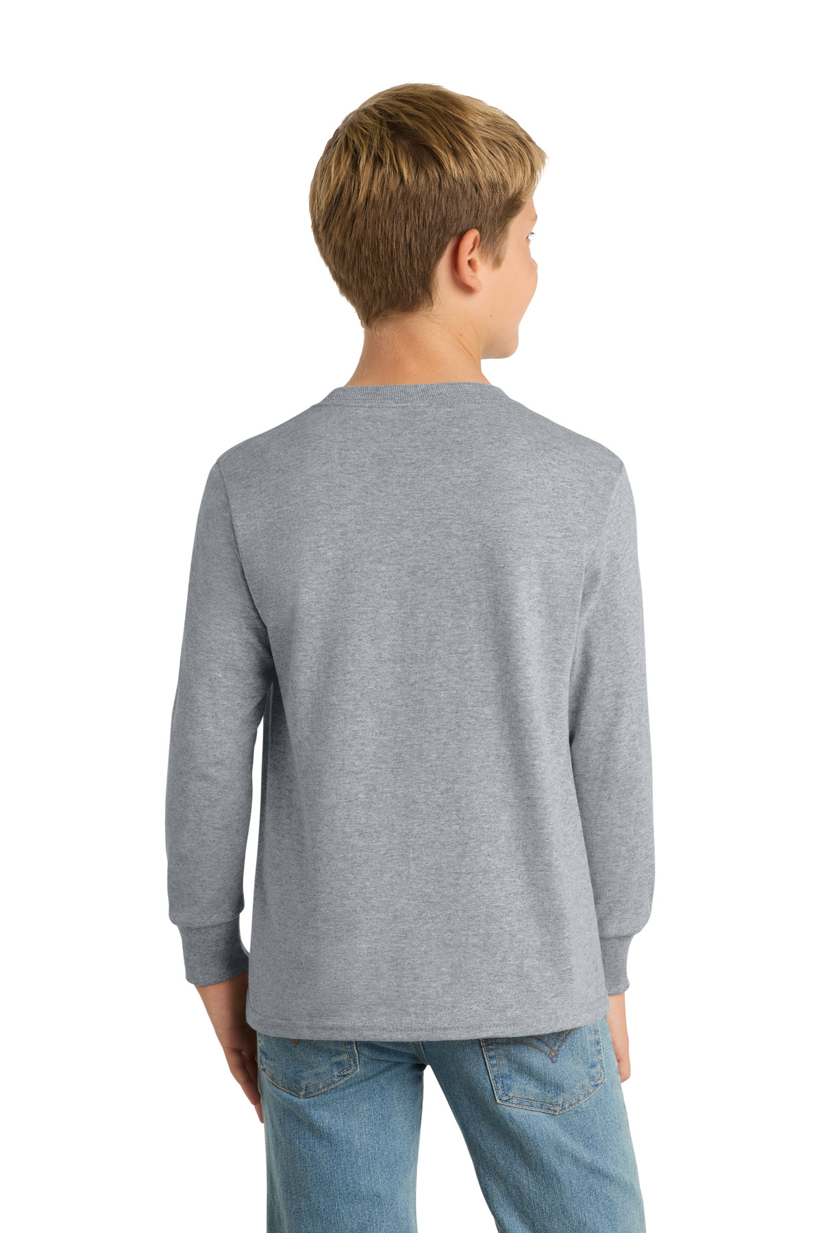 Port & Co Youth Long Sleeve Core Cotton Tee. PC54YLS 125