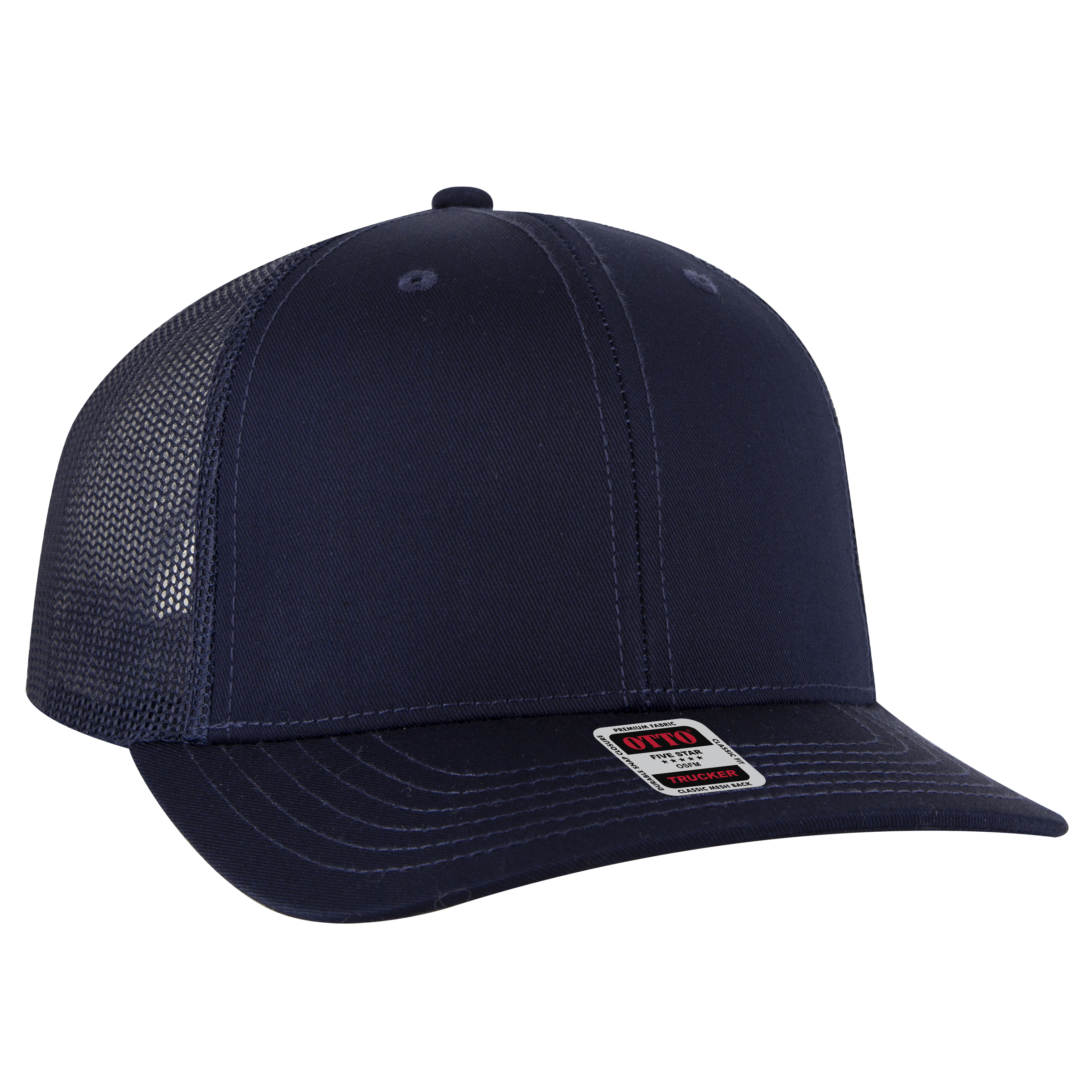 OTTO CAP® 6 Panel Mid Profile Mesh Back Trucker Hat 129