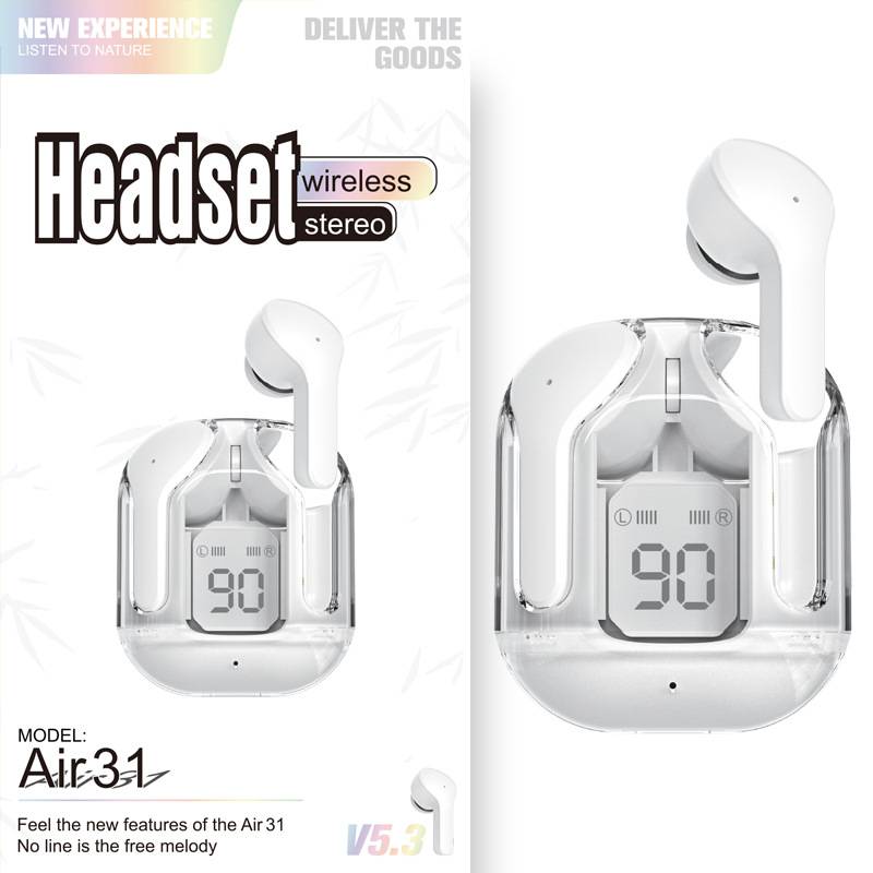 Transparent bluetooth headset earphone 6