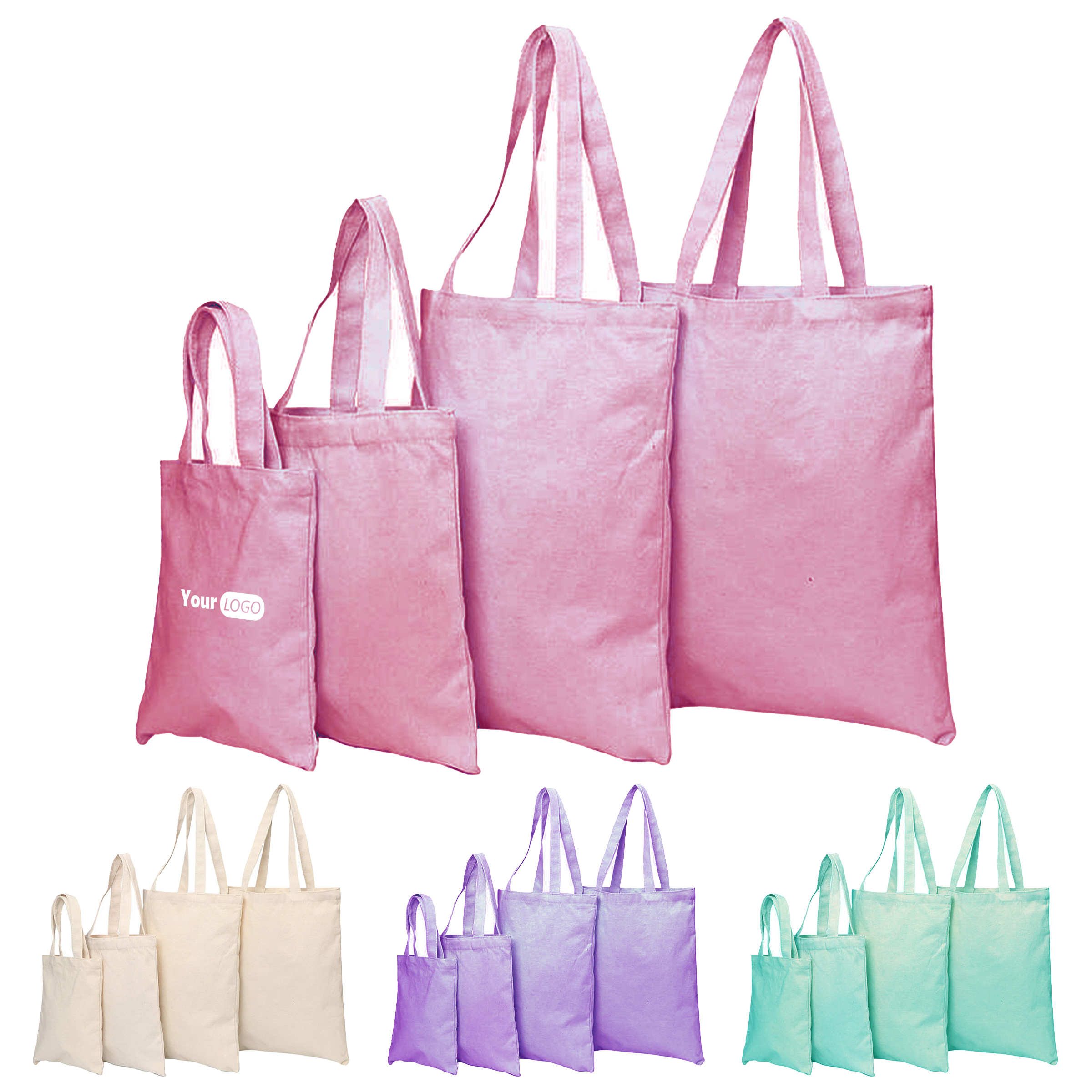 Canvas Customizable Handbag, custom tote bag with logo imprint 2