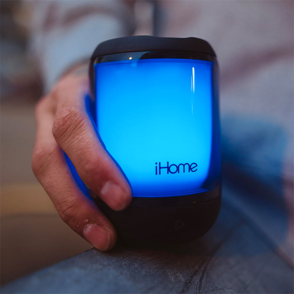 PlayGlow Mini Waterproof Bluetooth Speaker with Color Changing Lights