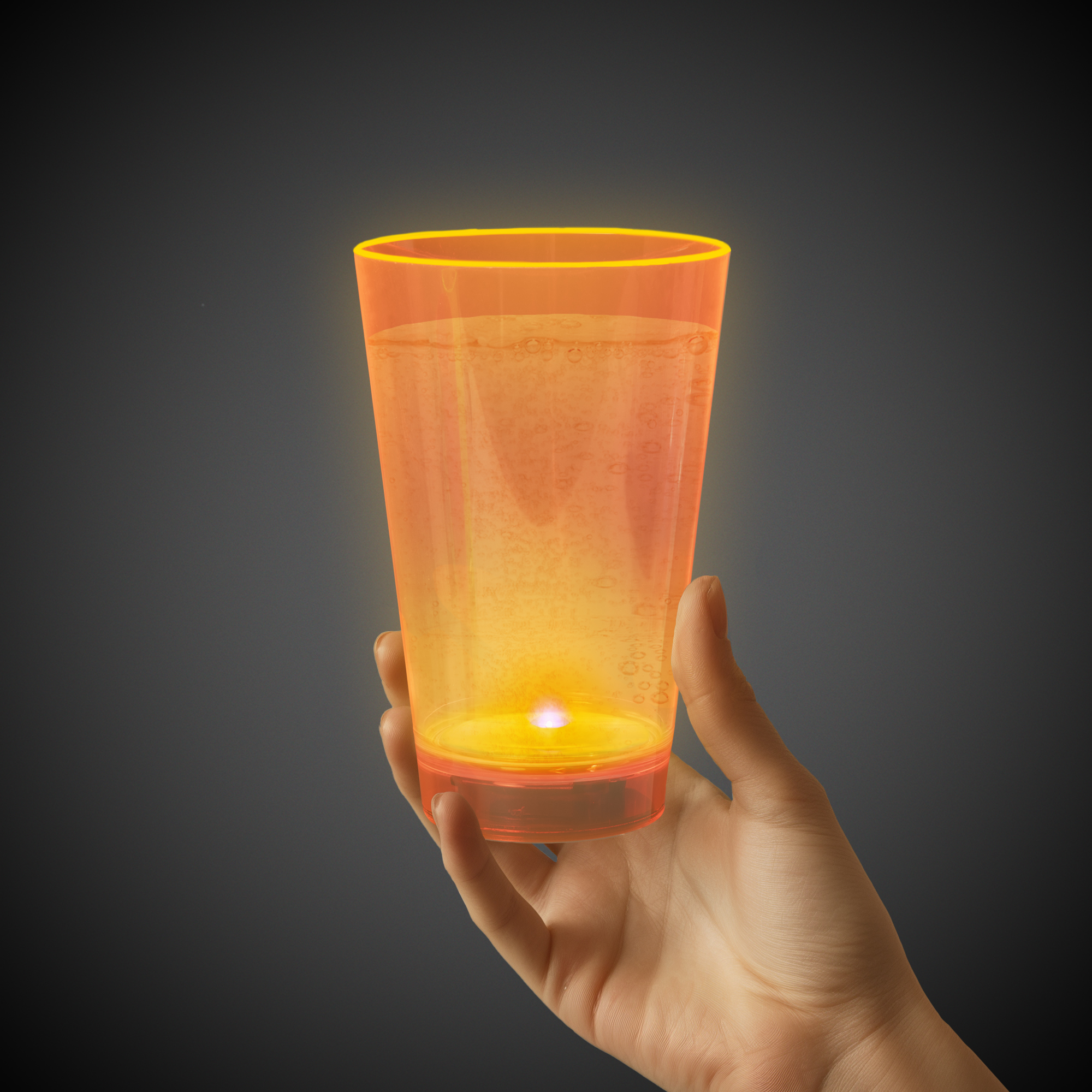 Orange 12oz. Neon Plastic LED Tumbler(Pad Printed) 4