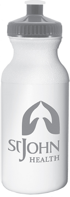 20 oz Plastic Water Bottle - Bike Bottle - USA Made - HDPE Plastic - Translucent Cap Colors 2