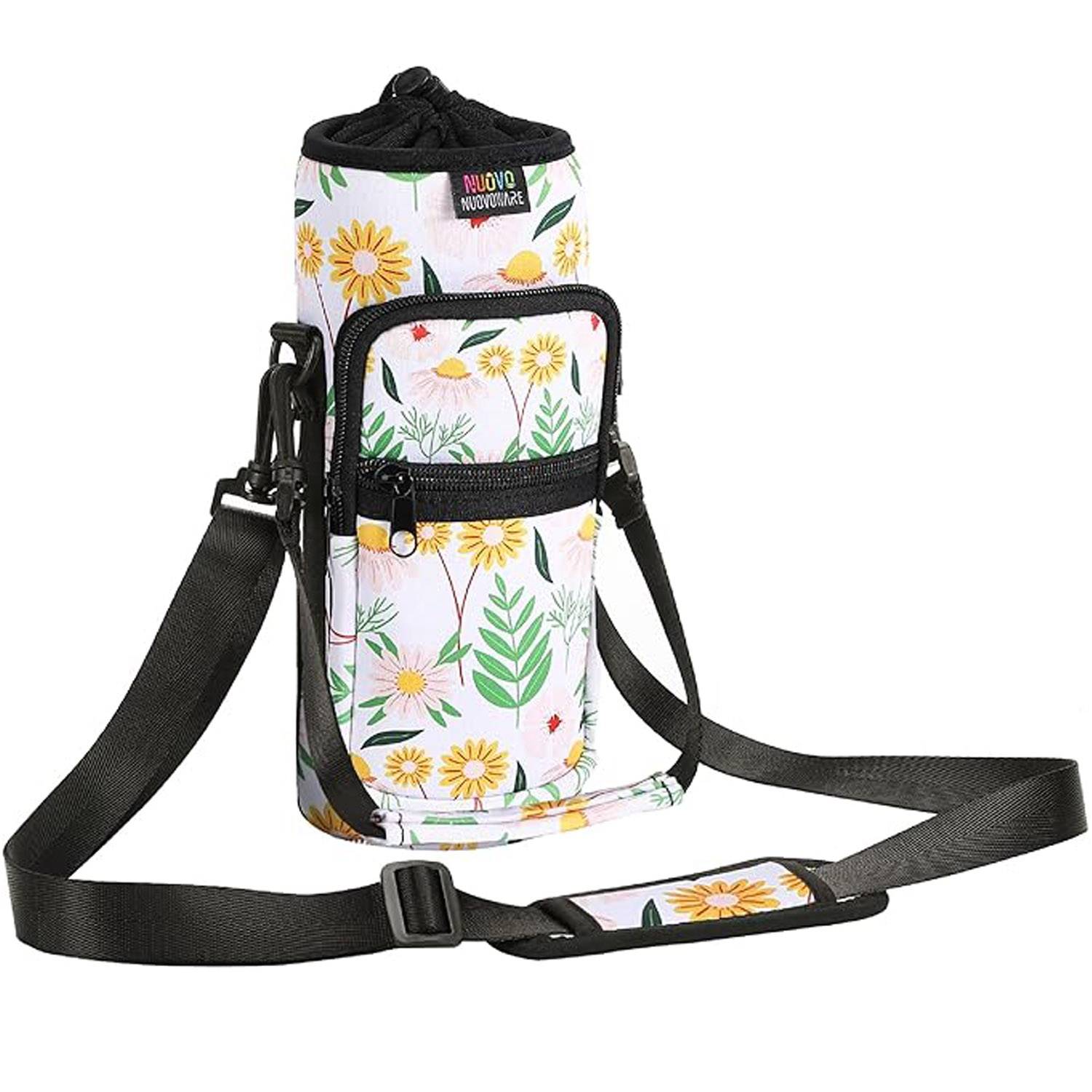 40oz Neoprene Water Bottle Carrier Bag w/ Phone Pocket 1