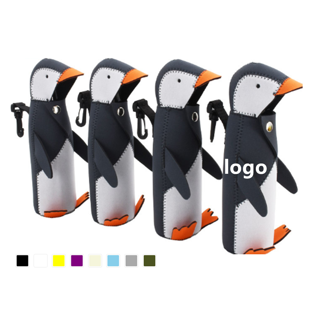 Neoprene Penguin Shape Bottle Coolie, custom koozie with logo imprint 4