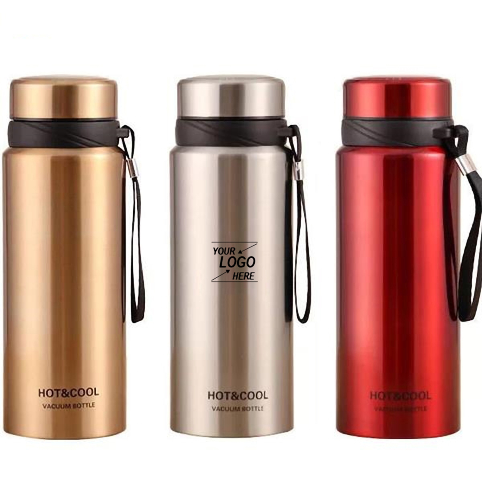 27 Oz. Insulated Stainless Steel Sports Water Bottle w/Strap, custom water bottle with logo imprint 3