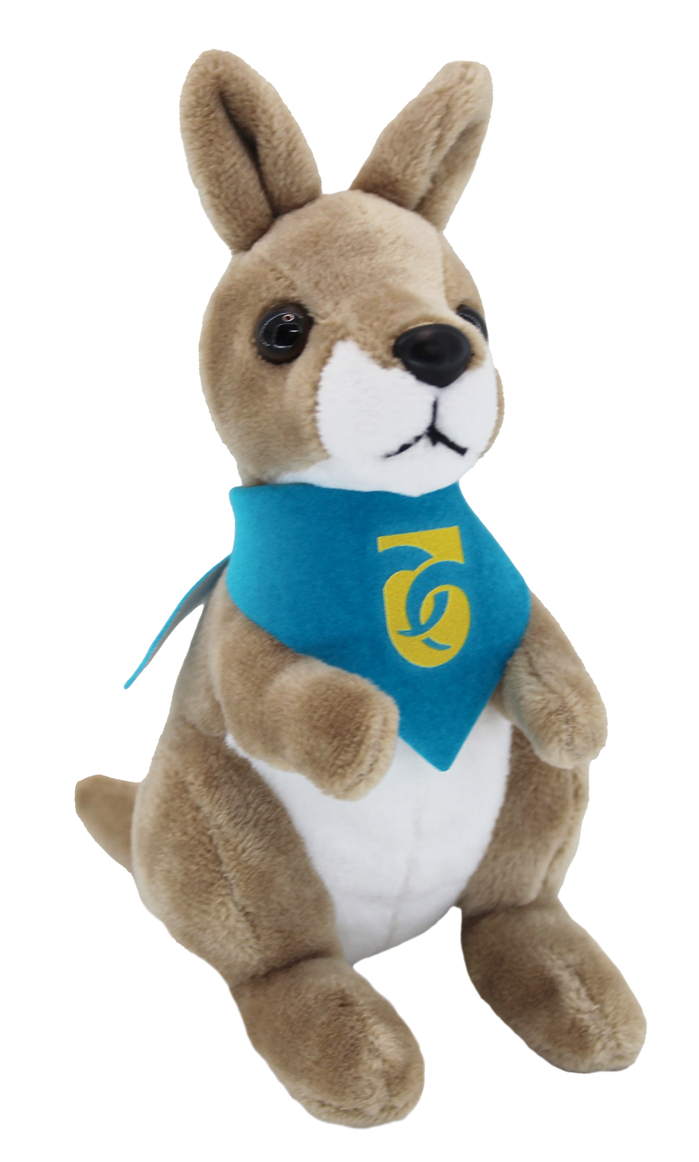 5" Pocketkins Eco Kangaroo with bandana and one color imprint 2