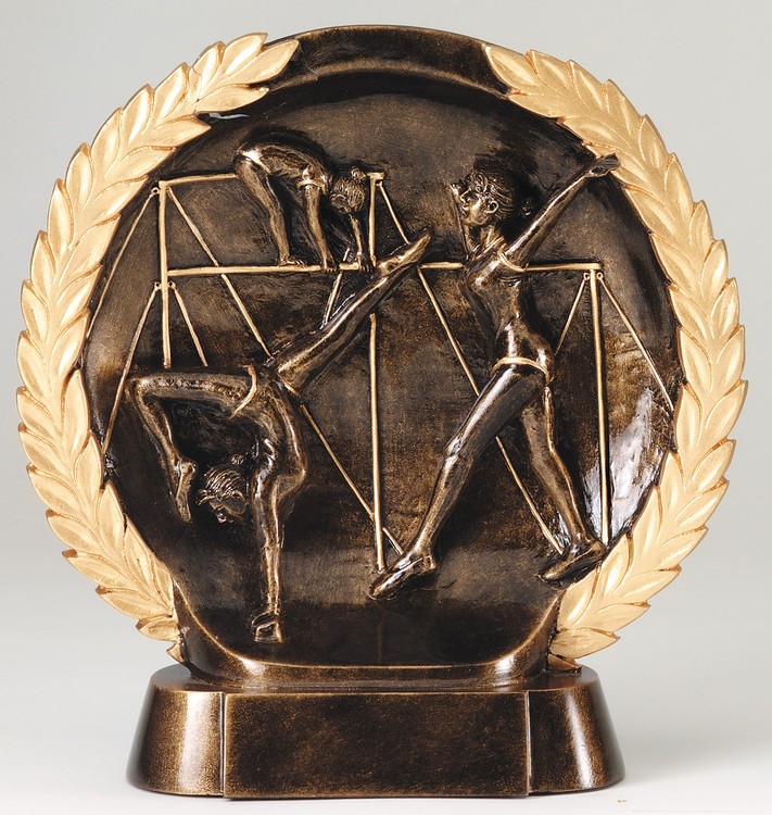 Gymnastics Female High Relief Circular Plate Award 2