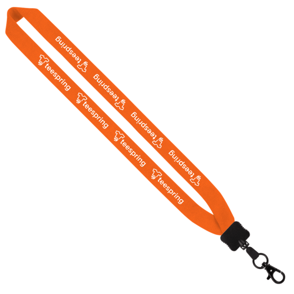 1" Cotton Lanyard with Plastic Clamshell & O-Ring 132
