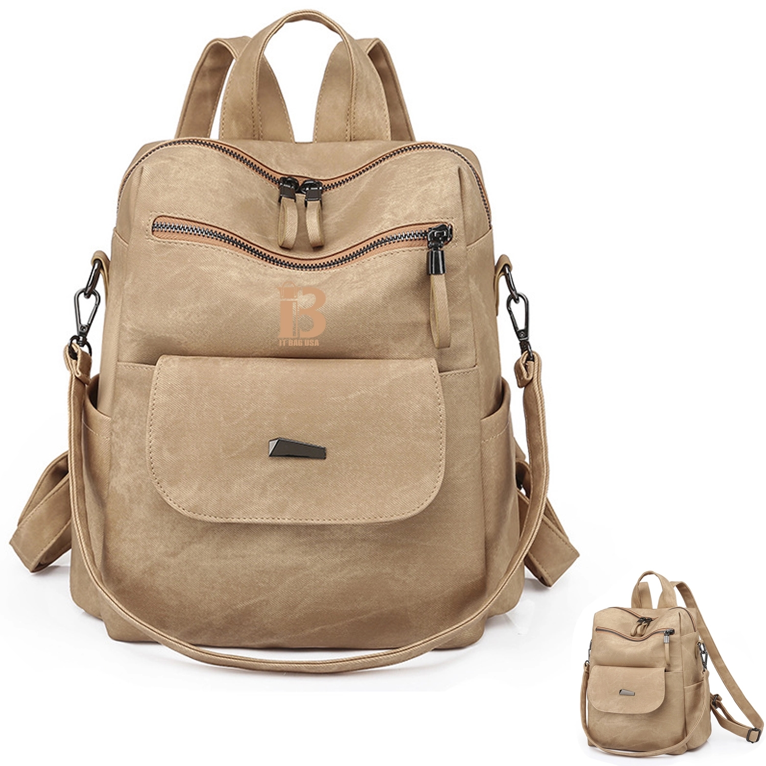 Pu Leather Backpack 1