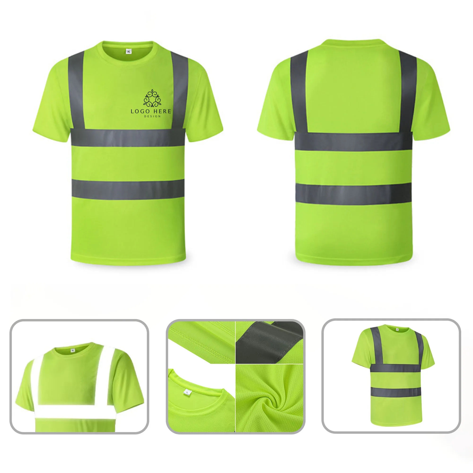 High Visibility Safety Reflective T-Shirts Quick Dry 1