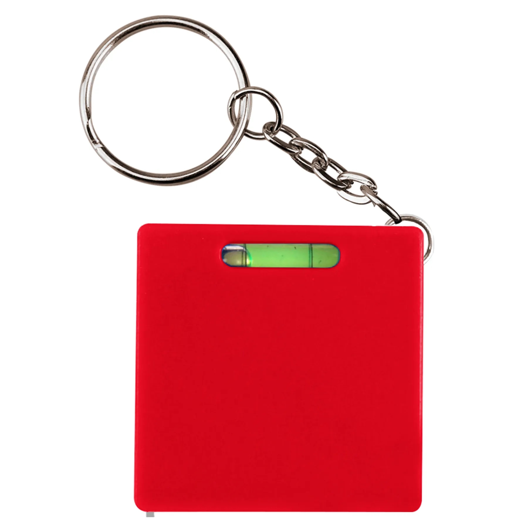 Square Tape Measure Keychain w/ Level 2