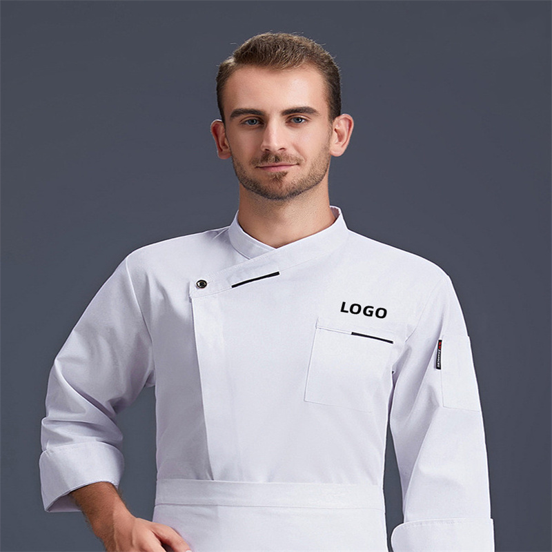 Long-sleeved chef uniforms, customized catering kitchen corporate hotel canteen kitchen uniforms 2