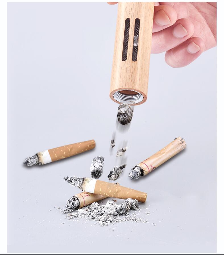 Portable Wooden Car Ashtray 5