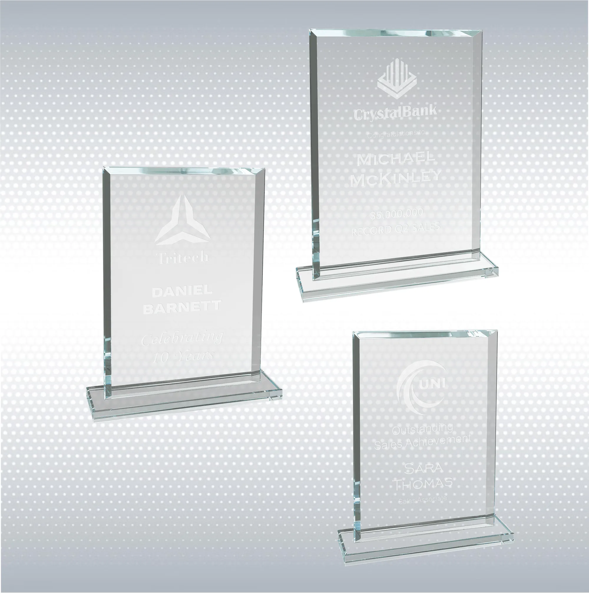 Rectangle Clear Glass Award 17