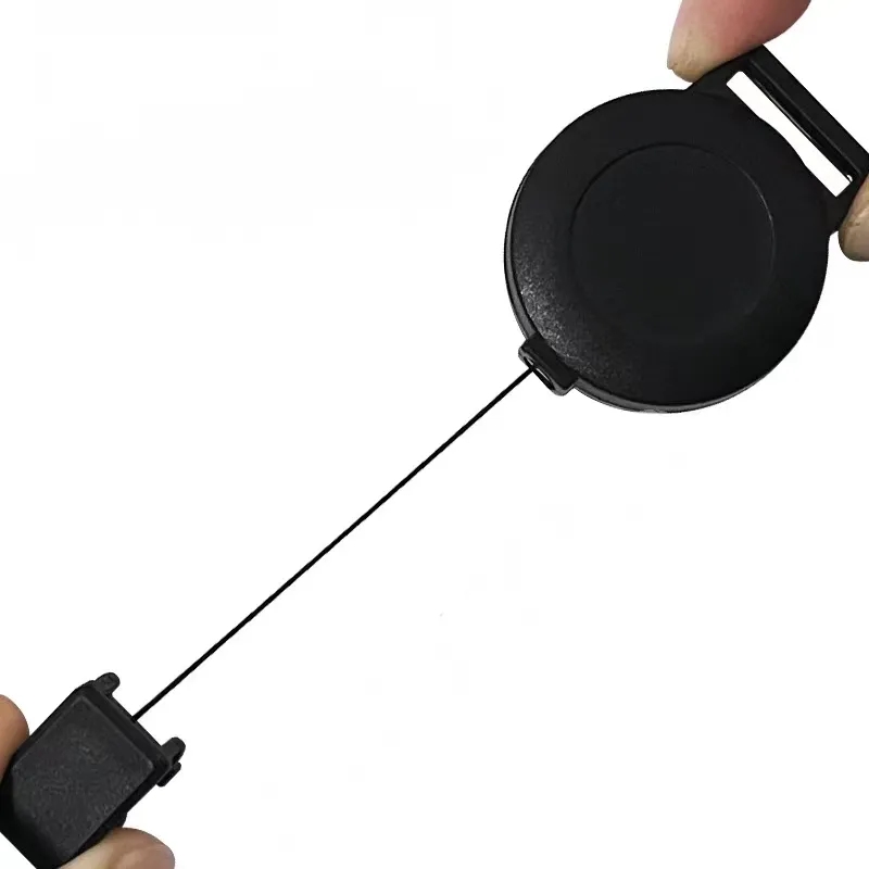 Clip-on Retractable Badge Holder Reel with Carabiner 3