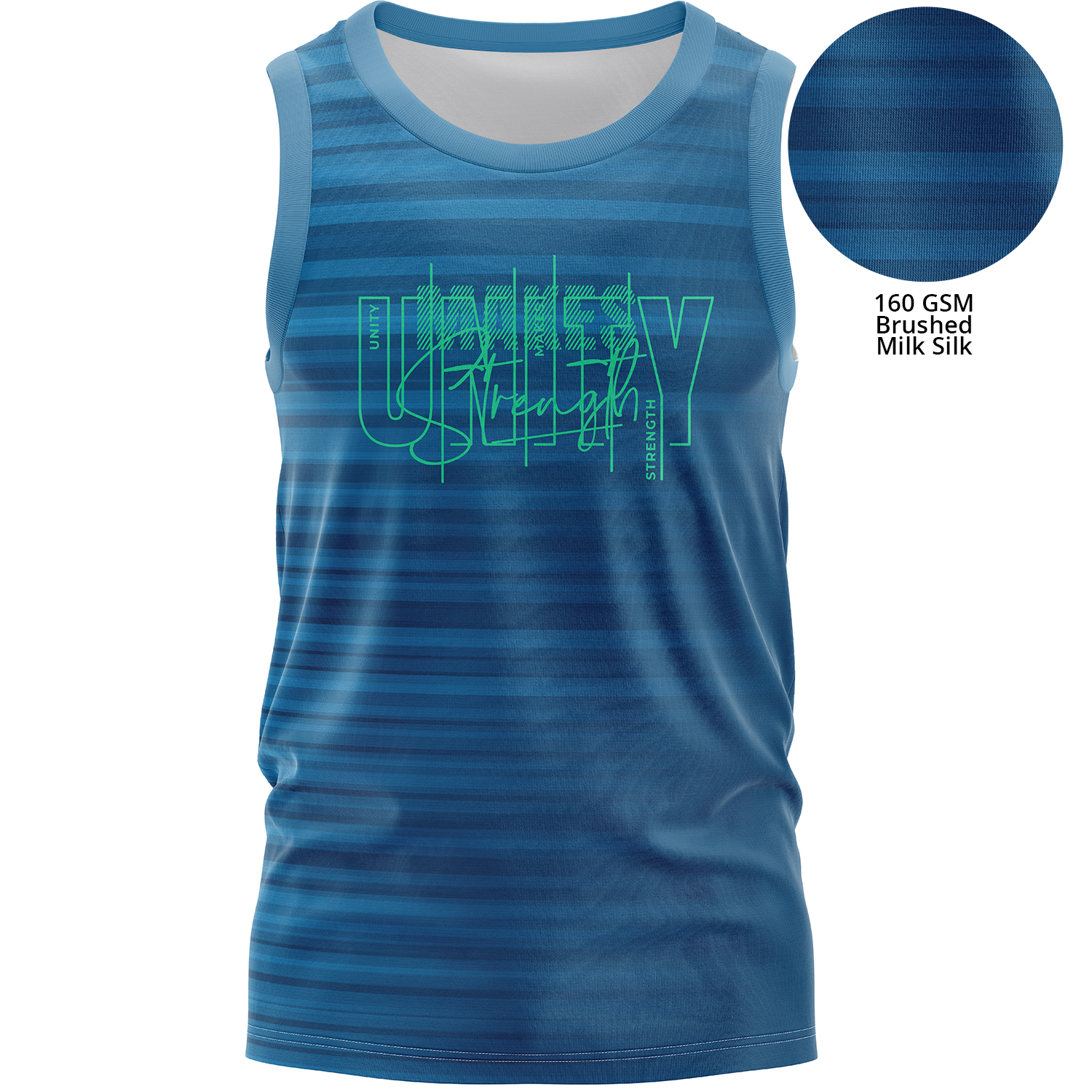 Unisex 160 GSM Brushed Milk Silk Sublimation Tank Top 2