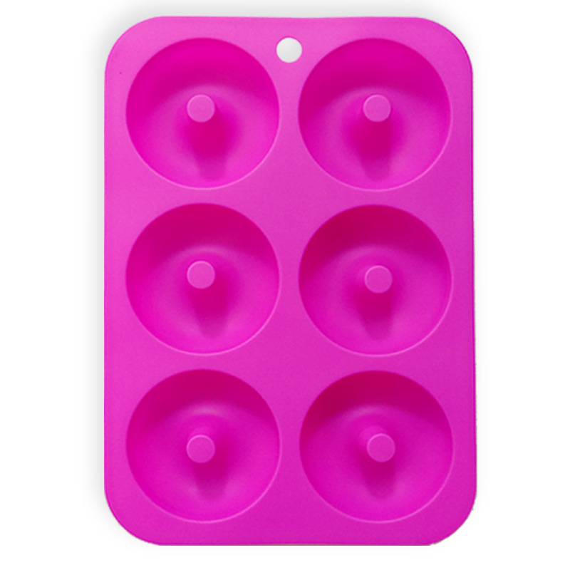 Non-Stick Silicone Donut Mold for 6 Donuts 2.95 Inch 17