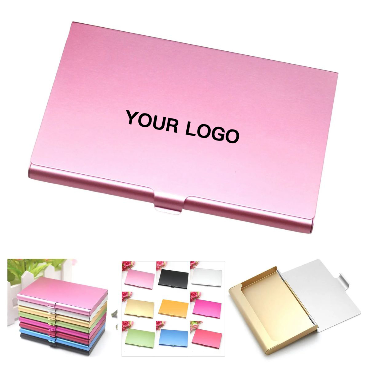 Aluminum Brushed Finish Card Holder 2