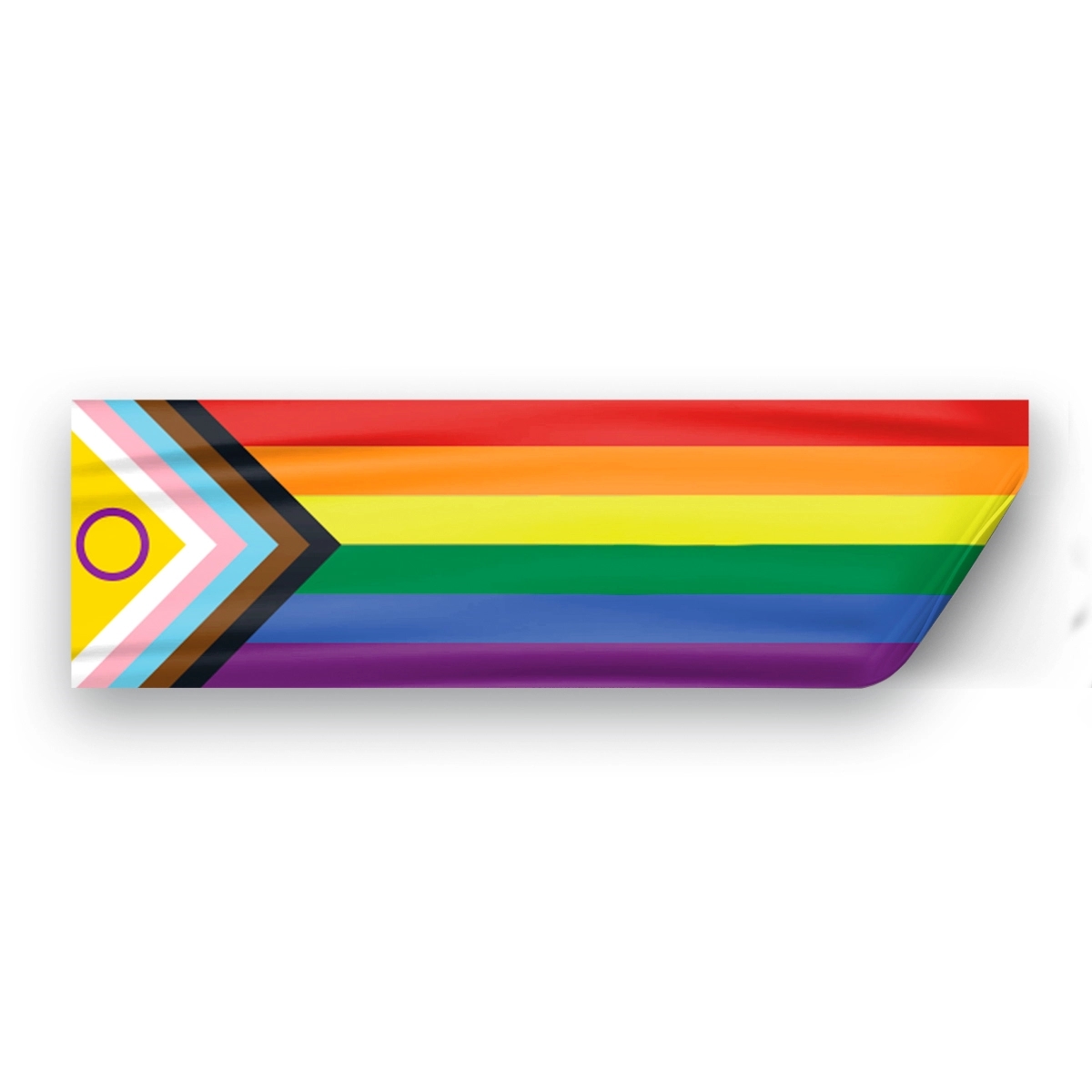 3" x 10" Intersex Progressive Pride Window Decals 2