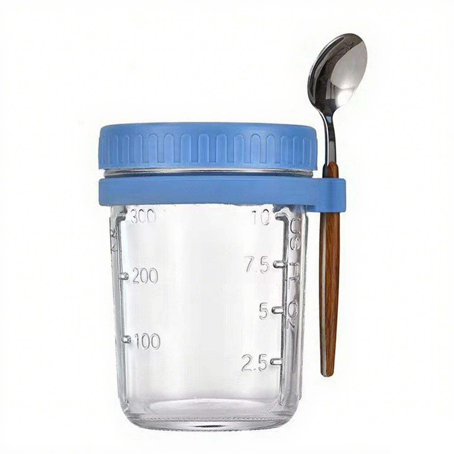 13oz Lead Free Glass Mason Jars w/Spoon 7