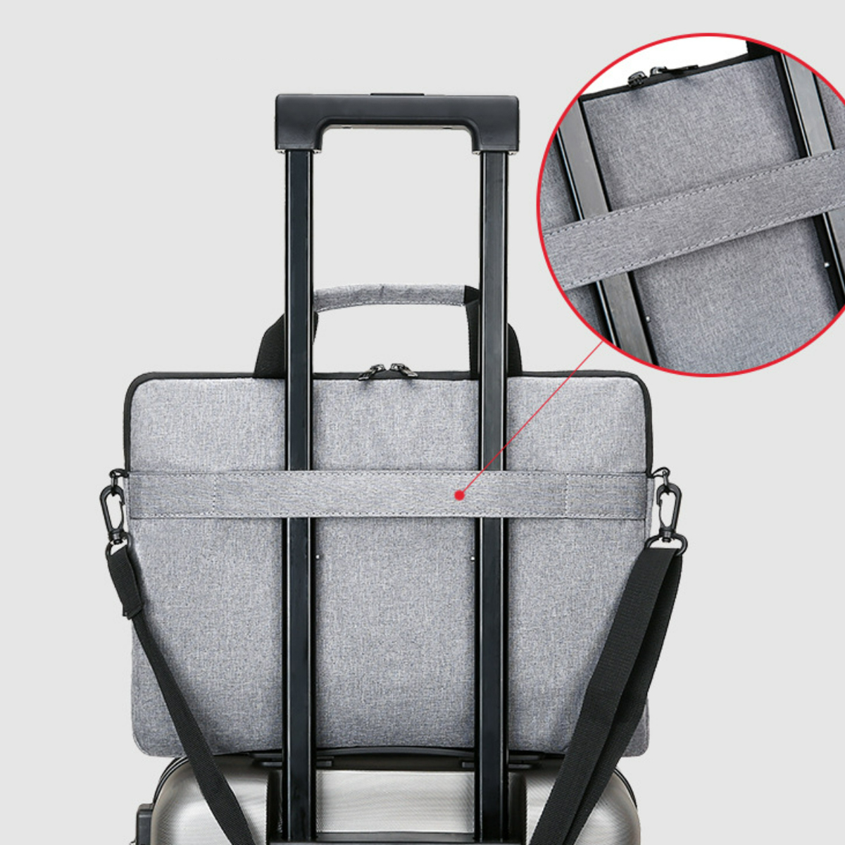 15 Inch Laptop Briefcase with Shoulder Strap 7