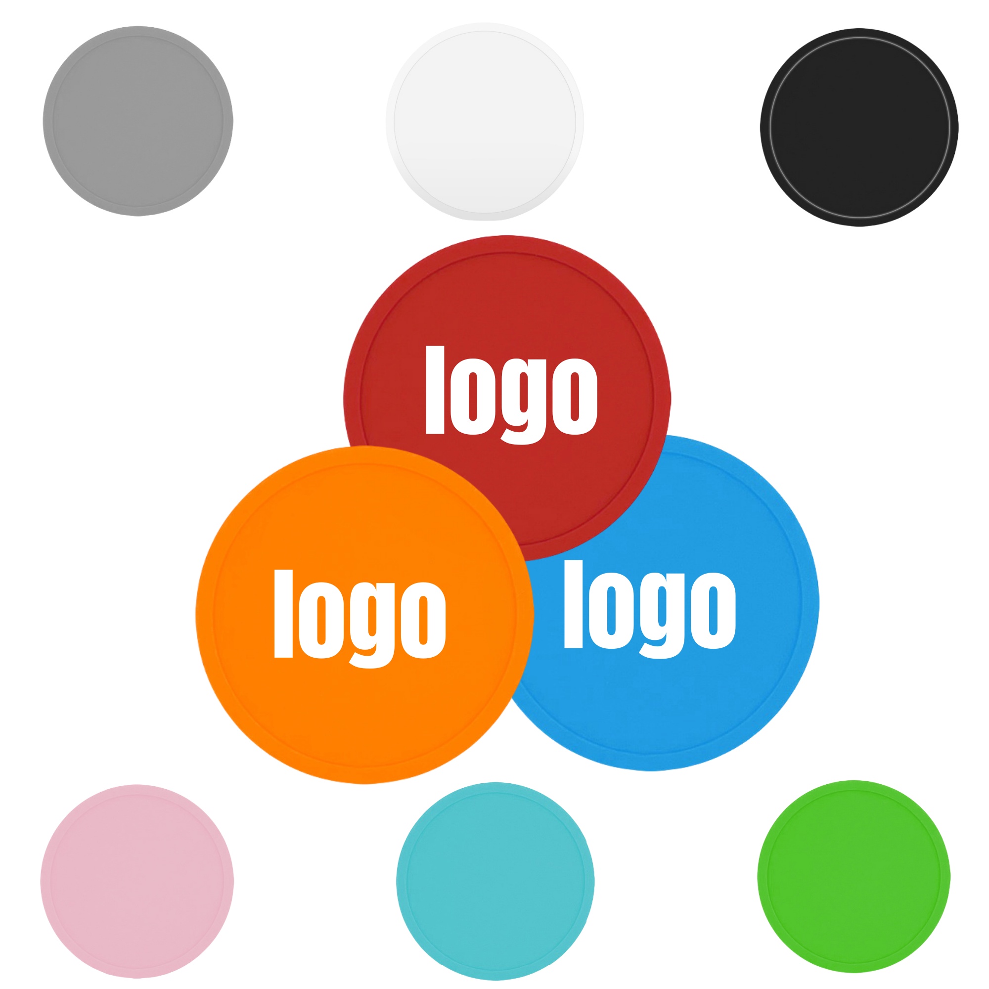 Durable Silicone Drink Coaster ?C UV Logo, Bulk Pricing 2