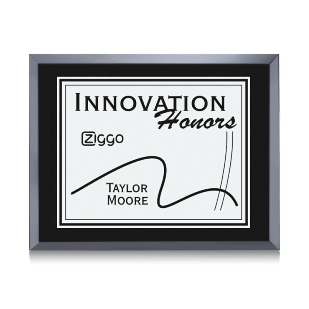 Avonlea/Everett Plaque - Black/Silver 8