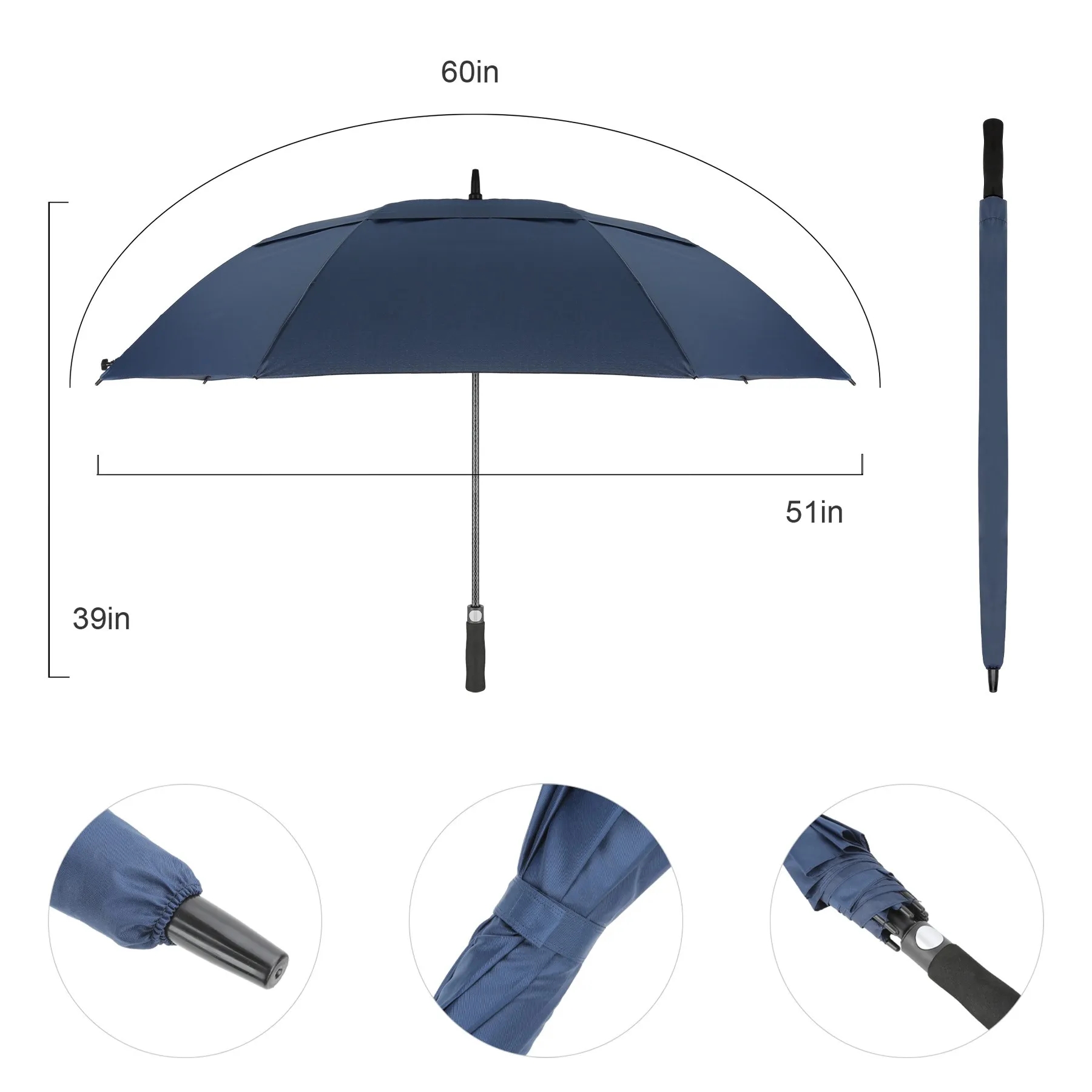 Wind Vented Auto Open Golf Umbrella 2