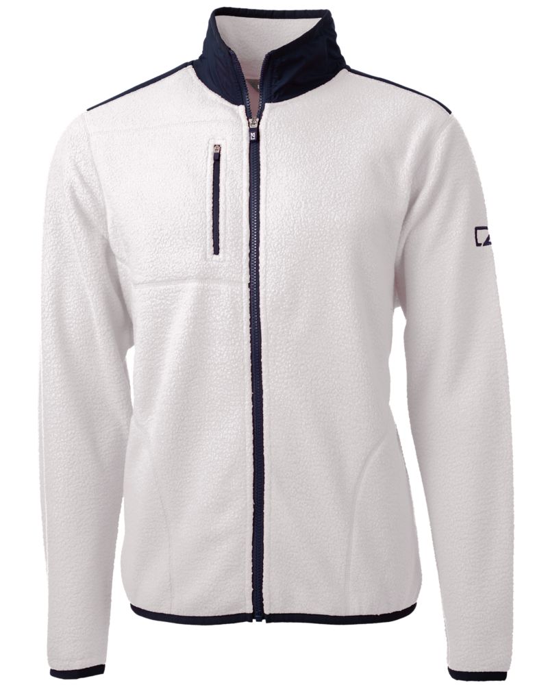 Cutter & Buck Cascade Epic Comfort Recycled Sherpa Fleece Mens Big & Tall Full Zip Jacket Big & Tall 33