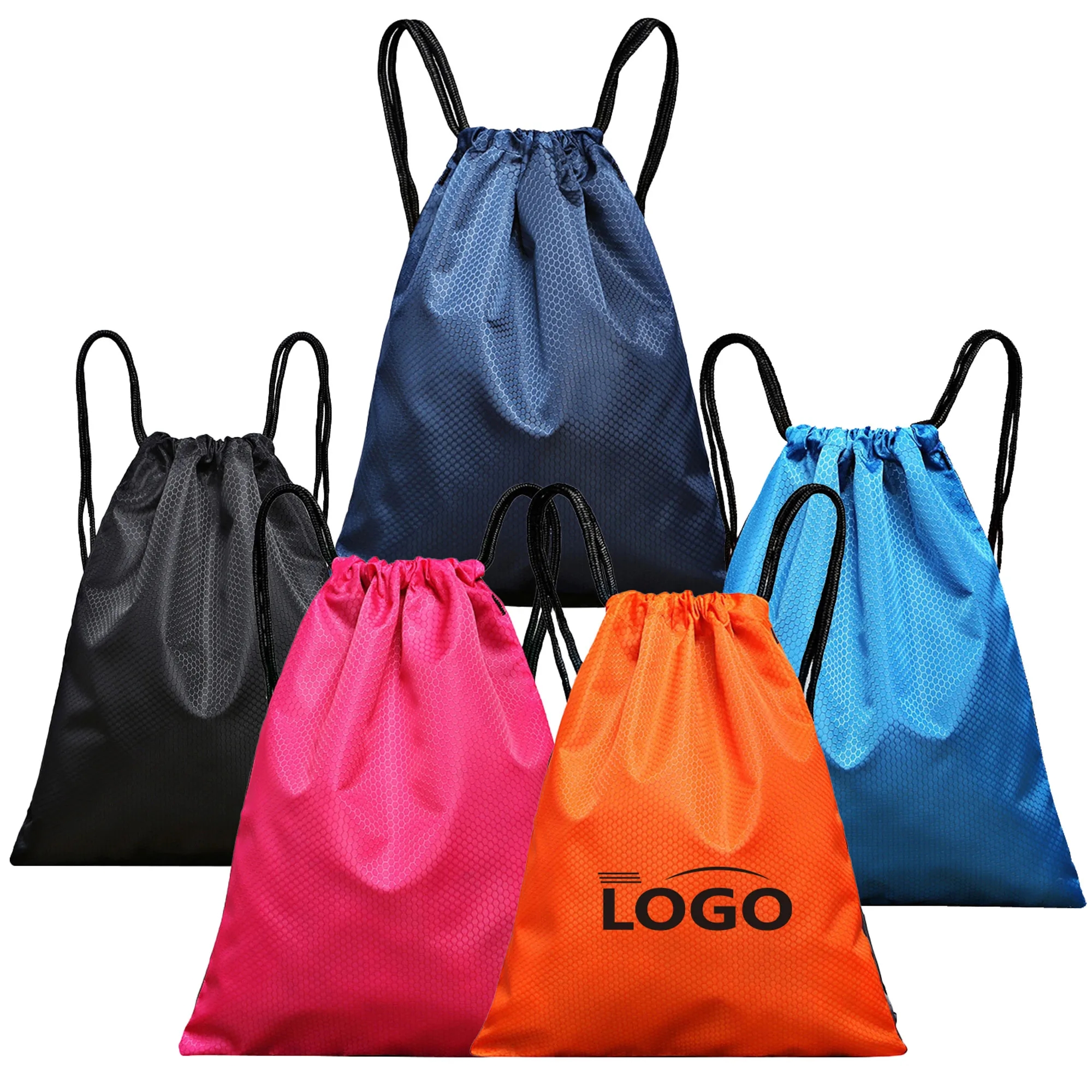 Waterproof Soccer Texture Drawstring Backpack 1
