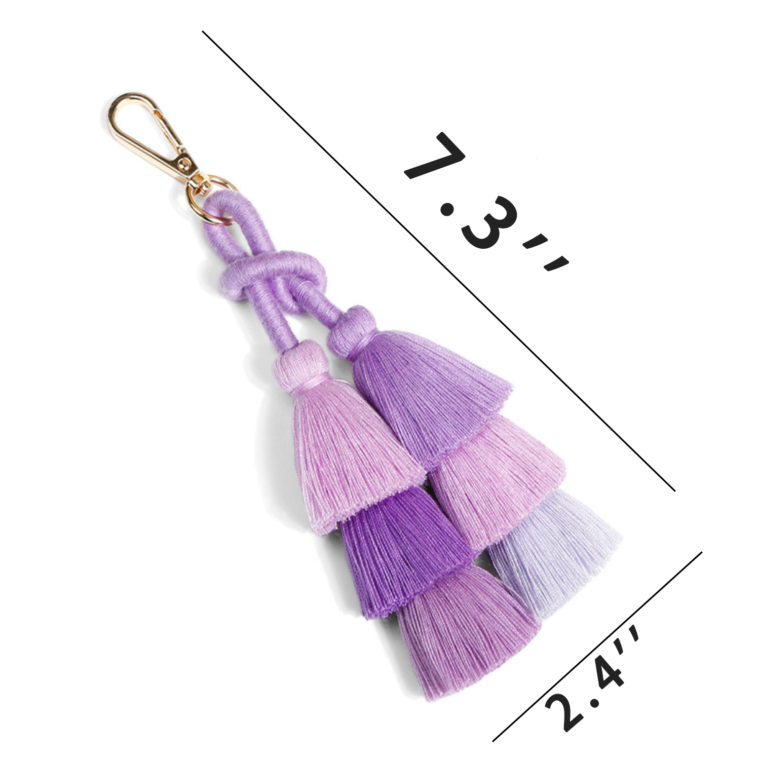 Handmade Cotton Tassel Bag Charm Pendant Keychain 5