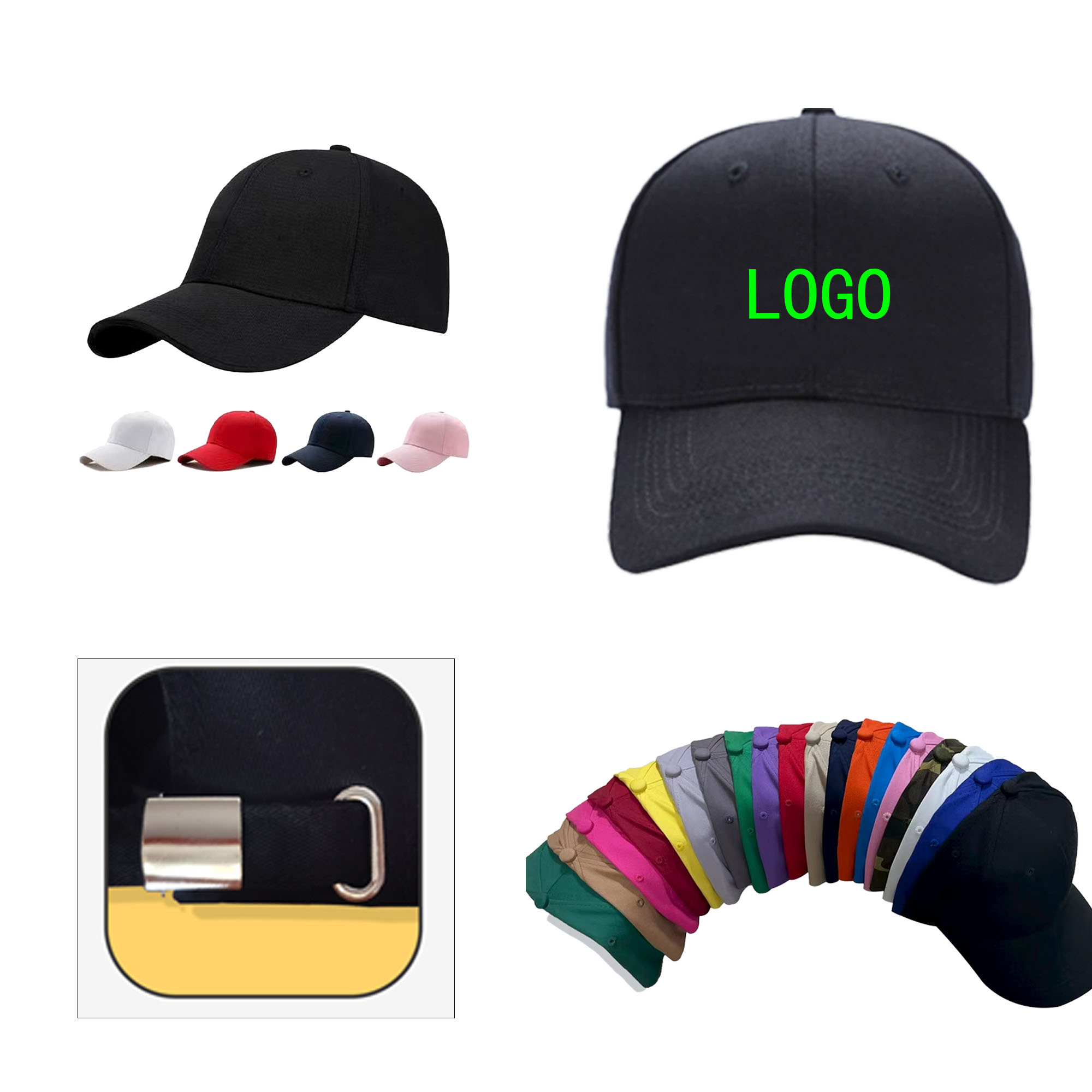 MOQ 10 pcs Promotional Curved Brim Headwear 6