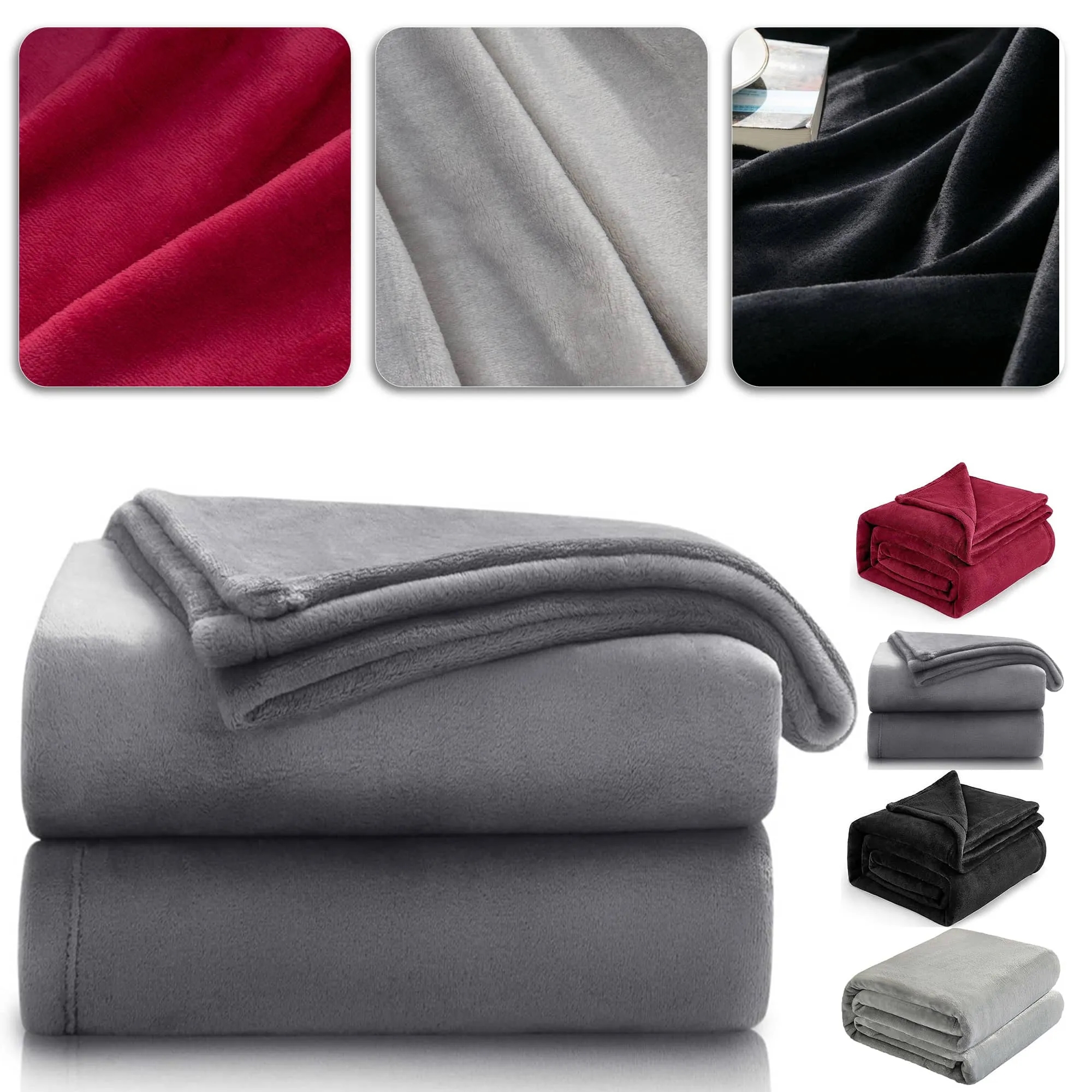 Soft Polyester Cozy Fleece Blanket